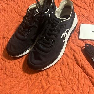 Chanel Sneakers 38.5 like new! Original box/ new shoe strings